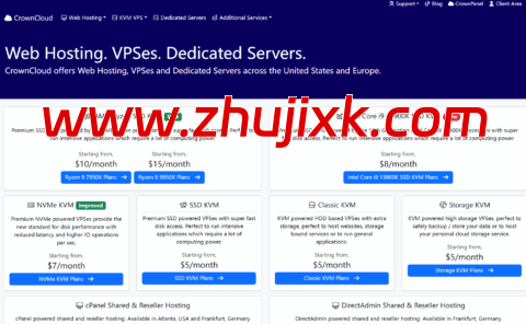 CrownCloud:美国(洛杉矶/迈阿密/亚特兰大机房)/荷兰 VPS,月付 5 美元起,支持 windows 系统 CrownCloud:美国(洛杉矶/迈阿密/亚特兰大机房)/荷兰 VPS,月付 5 美元起,支持 windows 系统