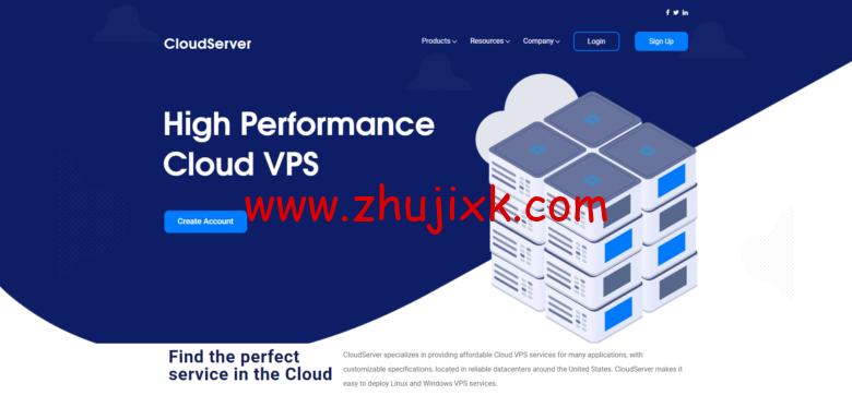 CloudServer：/月 KVM-2GB/50GB/5TB/三个数据中心