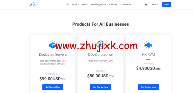 NCCK：香港 CN2 服务器，双 E5-处理器，24 核 32G 内存,10M 无限流量 CN2GIA，五折起