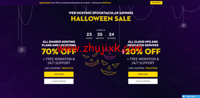 FastComet:万圣节大甩卖 2021,主机促销优惠,共享主机享 70%折扣,vps/专用服务器 30%折扣 FastComet:万圣节大甩卖 2021,主机促销优惠,共享主机享 70%折扣,vps/专用服务器 30%折扣