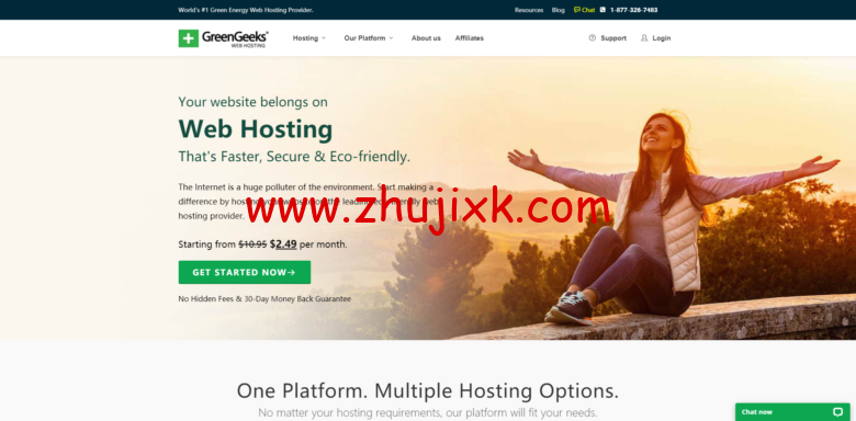 #黑五#GreenGeeks：美国/加拿大/荷兰虚拟主机 25 折优惠，购买送 1 年免费域名