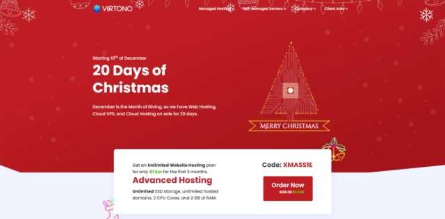 #圣诞节优惠#Virtono：便宜 VPS，多机房可选，全场 VPS 主机 55 折