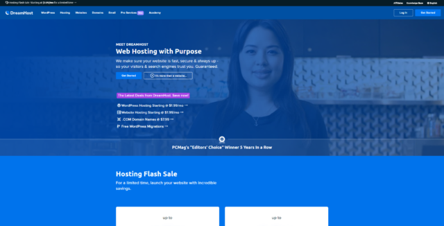 Dreamhost 限时闪购： WordPress 主机，外贸独立站主机，年付低至.95/月