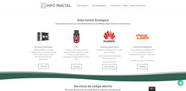 infofractal：智利 vps，1 核/512MB 内存/40GB 硬盘/1TB 流量/250Mbps 端口，/月