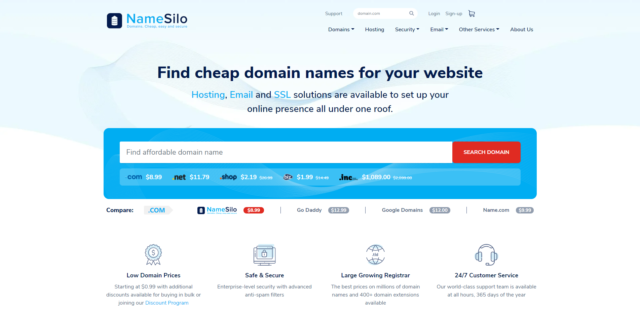 NameSilo：2022 年便宜域名推荐，最高可获得 96%折扣优惠