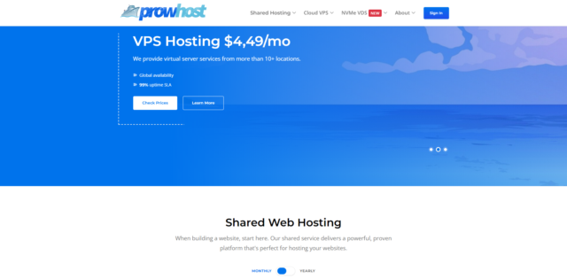 ProwHost：日本/新加坡/韩国/美国/欧洲等机房，上新站群 vps，最多 253ip，1 核/12G 内存/100G NVME 硬盘/5TB 流量/1Gbps 端口，月付起