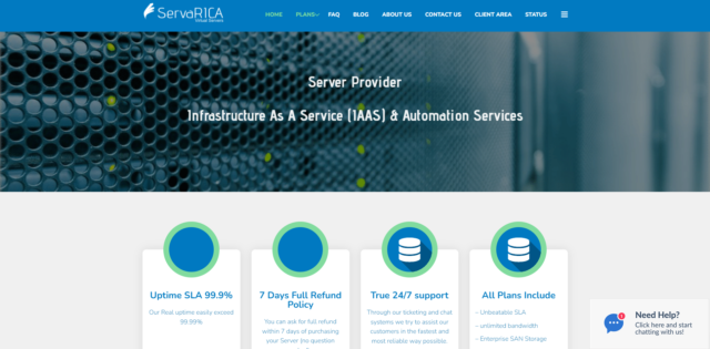 servarica：加拿大大盘鸡 vps，4 核/3GB 内存/无限硬盘/不限流量/100Mbps 端口，0/年