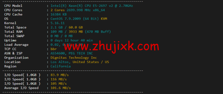 raksmart：美国圣何塞云服务器，大陆优化（部分地区回程三网 cn2）网络，简单测评