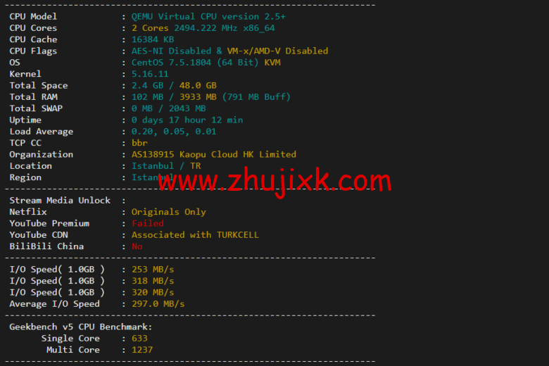lightnode：土耳其 VPS，1 核/2G 内存/50G 硬盘/1000GB 流量，月付.71，解锁流媒体/小时计费，简单测评