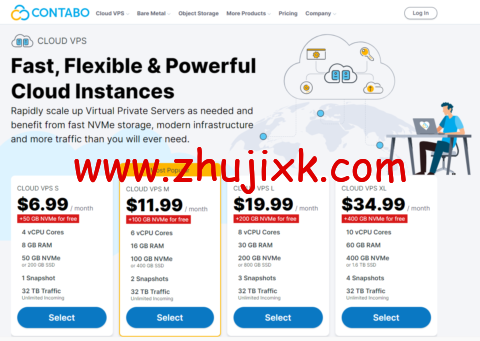 contabo:单车变摩托,硬盘翻倍,4 核/8G 内存/100G NVME 硬盘/32T 流量/200M 带宽,.99/月起,可选美国/德国/新加坡机房 contabo:单车变摩托,硬盘翻倍,4 核/8G 内存/100G NVME 硬盘/32T 流量/200M 带宽,.99/月起,可选美国/德国/新加坡机房