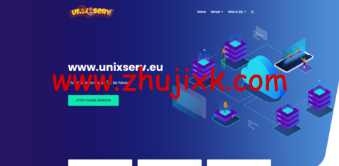 UnixServ：荷兰 vps，1 核/512MB 内存/10GB NVMe 硬盘/不限流量/2Gbps 端口，€1/月起