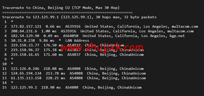 搬瓦工：DC4 MCOM（USCA_4）美国洛杉矶 Multacom 机房直连线路，简单测评