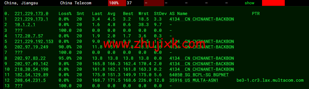 搬瓦工：DC4 MCOM（USCA_4）美国洛杉矶 Multacom 机房直连线路，简单测评