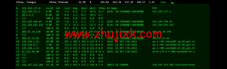 Vultr：韩国首尔机房云服务器测评 2022：下载速度、速度延迟、路由丢包、性能测评、流媒体解锁等