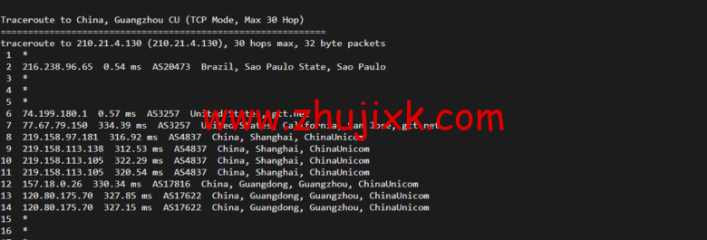 Vultr：巴西圣保罗机房云服务器测评 2022：下载速度、速度延迟、路由丢包、性能测评、流媒体解锁等
