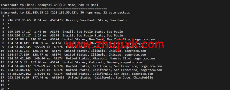 Vultr：巴西圣保罗机房云服务器测评 2022：下载速度、速度延迟、路由丢包、性能测评、流媒体解锁等