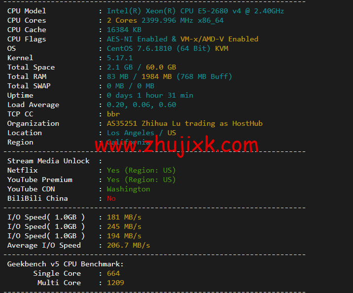 10gbiz：洛杉矶 CU2 VIP 云服务器（CU2 VIP）线路，简单测评