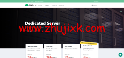 MOACK：韩国服务器，2*E5-2630L/8G 内存/480G SSD 硬盘/不限流量/30Mbps 带宽，/月起