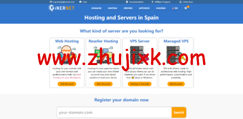 Ginernet：西班牙马德里 VPS，抗投诉，无视 DMCA 版权，1 核/1G 内存/10G NVME 硬盘/1TB 流量/10Gbps 带宽，月付€ 5 起，支持 Windows 系统