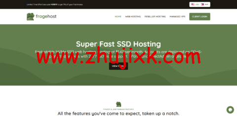 FrogeHost：充值送 30%现金，最高赠，首购 11%折扣，3 核/2G 内存/70GB SSD 硬盘/2TB 流量/1Gbps 带宽，.00/月，提供 DirectAdmin 面板授权，免费每日备份