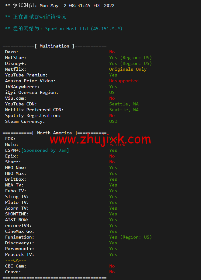 斯巴达(SpartanHost)：西雅图机房高防 vps，E5 KVM VPS（去程直连，AS4837 回程），简单测评