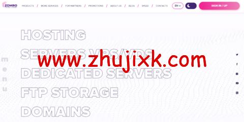 zomro：荷兰 VPS，6 折促销，1 核/1G 内存/20GSSD/不限流量/250M 带宽，€3/月起，可选 windows