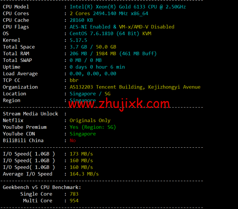 #2022 年 5 月#腾讯云：轻量应用服务器，低至 58 元/年，新加坡机房，简单测评