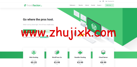 HostFactor：便宜 vps，九折促销，1 核/1G 内存/20GB SSD 硬盘/不限流量，8.1 美元/月起，支持 Windows，可选俄罗斯/美国/罗马尼亚/摩尔多瓦等机房
