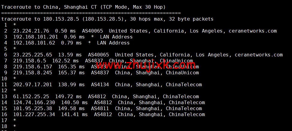 萝卜数据：美国 cera 大宽带云服务器，去程電信 163，回程聯通 4837，月付.7 起，原生 ip，解锁 tiktok，附简单测评