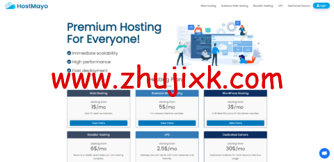 Host Mayo：1 核/1G 内存/20G SSD 硬盘/1TB 流量/1Gbps 带宽， width=
