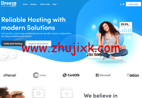 BreezeHost：美国便宜 vps，达拉斯机房，1 核/2GB 内存/25GB SSD 硬盘/不限流量/10Gbps 端口，/月起