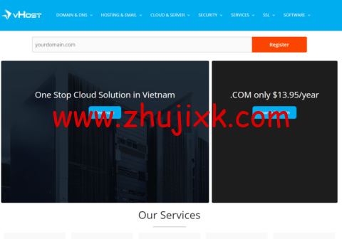 vhost：新加坡 vps，1 核/768MB 内存/15G SSD/硬盘/不限流量/100Mbps 带宽，.00/半年