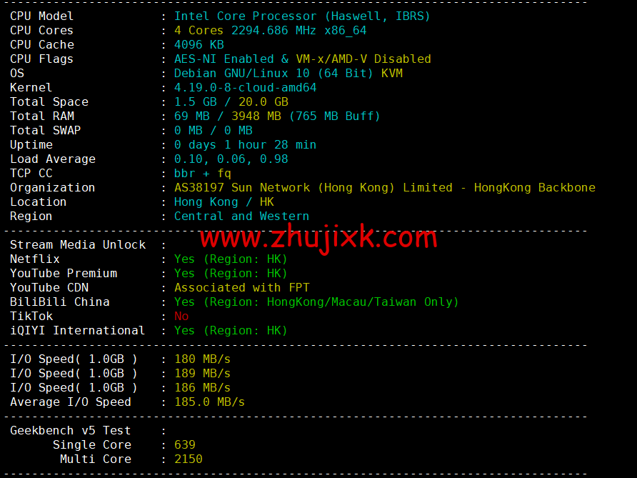 #适合建站#稳爱云:香港 cn2 gia 线路,原生 IP,1 核/1G 内存/40G 硬盘/300G 流量/10Mbps 带宽,36 元起,附简单测评 #适合建站#稳爱云:香港 cn2 gia 线路,原生 IP,1 核/1G 内存/40G 硬盘/300G 流量/10Mbps 带宽,36 元起,附简单测评