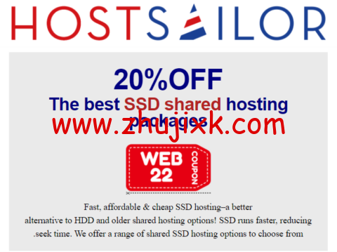 hostsailor：共享主机 20%折扣，罗马尼亚/荷兰机房，无限域名，无限数据库，无限电子邮件账号，<img fetchpriority=
