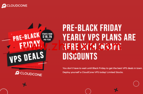 #黑五提前购#CloudCone：洛杉矶 mc 机房 vps，2 核/1G 内存/30G SSD 硬盘/3TB 流量/1Gbps 带宽，仅需.79/年起
