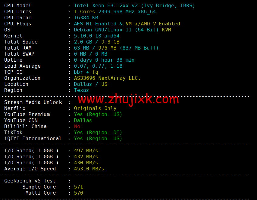 NextArray：国庆促销，达拉斯机房 vps，＄7.99/年，解锁 Netflix、Disney+等，简单测评