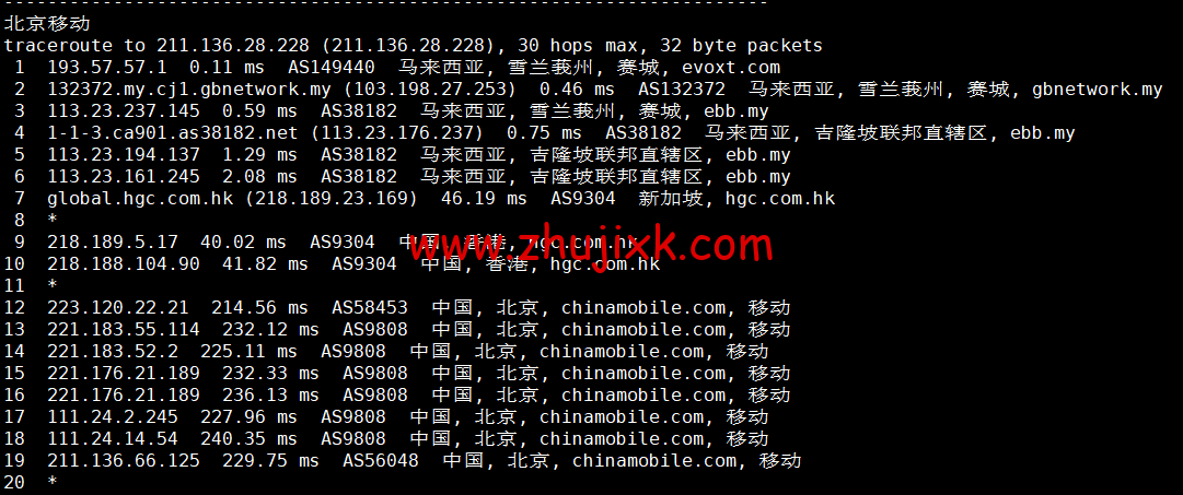 Evoxt:马来西亚 VPS 云服务器,1 核/512MB 内存/5G 硬盘/500G 流量,https://www.zhujixk.com/wp-content/uploads/2022/10/1667136862-北京移动.png.99 /月起,简单测评 Evoxt:马来西亚 VPS 云服务器,1 核/512MB 内存/5G 硬盘/500G 流量,.99 /月起,简单测评