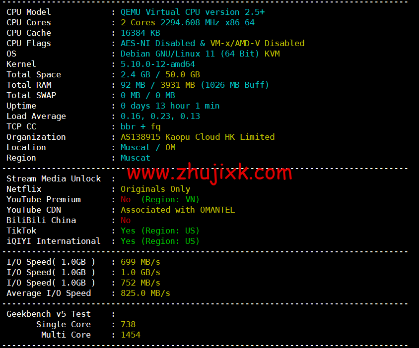 lightnode：阿曼马斯喀特机房 VPS，1 核/2G 内存/50G 硬盘/1000GB 流量/100Mbps 带宽，月付.71 起，简单测评