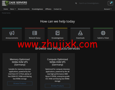 Zade Servers:德国 vps,3 核@AMD Ryzen 9 5950X/4GB 内存/100GB NVMe/不限流量/1Gbps 带宽,/月起 Zade Servers:德国 vps,3 核@AMD Ryzen 9 5950X/4GB 内存/100GB NVMe/不限流量/1Gbps 带宽,/月起