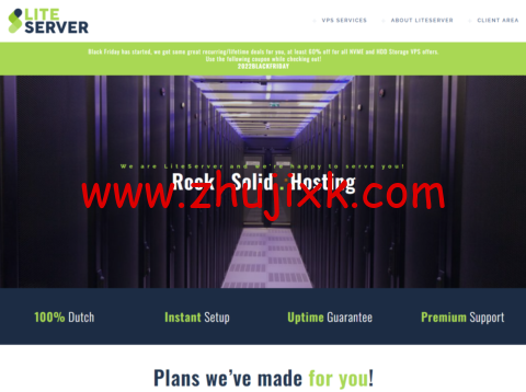 #双旦促销#LiteServer：荷兰大硬盘 VPS ，8 折优惠，1 核/1G 内存/512G 硬盘/10TB 流量/1Gbps 带宽，€4.8/月起