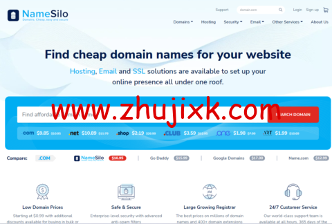 #2022 年黑色星期五/网络星期一优惠促销#Namesilo： 域名新注册和转入优惠，.COM 域名 首年 9.85 美元