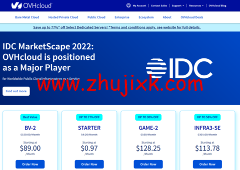 OVHcloud US:美国便宜 VPS,1 核 2G 内存 20GB SSD,100Mbps 不限流量,月付低至 0.97 美元 OVHcloud US:美国便宜 VPS,1 核 2G 内存 20GB SSD,100Mbps 不限流量,月付低至 0.97 美元