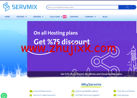 Servmix：德国 vps，1 核/1G 内存,30G SSD/1TB 月流量/1Gbps 带宽，class=