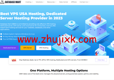 #年中钜惠#Database Mart：美国 VPS/GPU 独服新款上线，低至 6 折，.19/月起，GPU 服务器最高立减 0，/月起，原生 IP 不限流量