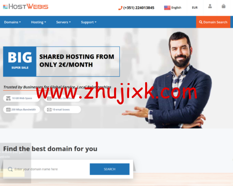 HostWebis：葡萄牙 VPS，1 核/512MB/10GBSSD/500 GB 流量/1Gbps 带宽，月付 4.8 美元起