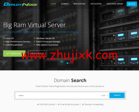 DeployNode：美国 vps，1 核/1GB/15G NVMe/2TB/1Gbps 带宽， width=