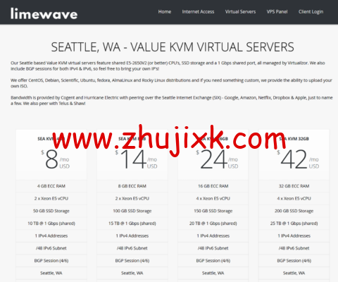 Limewave:西雅图机房 vps,1 核/1GB/15GB SSD/3TB/1Gbps 带宽,.9/年起 Limewave:西雅图机房 vps,1 核/1GB/15GB SSD/3TB/1Gbps 带宽,.9/年起