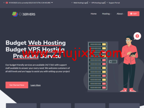 HXServers：美国 vps，2 核/1GB 内存/60G NVMe/2Gbps 不限流量， width=