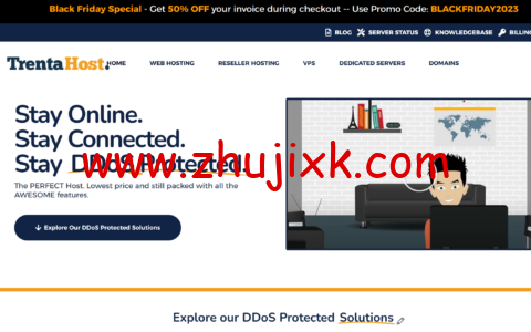 #黑五&网一#TrentaHost：全场 5 折，E3-12**/32G 内存/500G 硬盘/10TB 流量/100Mbps 带宽，.99/月起，免费 20Gbps DDOS 防护