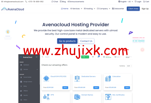 AvenaCloud：摩尔多瓦抗投诉 VPS，1 核/1GB/10GB SSD/100Mbps 不限流量，€11.5/年
